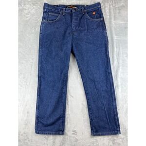 Wrangler FR Flame Resistant Relaxed Fit Jeans Mens 36 Workwear Denim ATPV 24